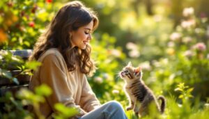 Une semaine après avoir déménagé, une mère de famille endeuillée voit un chaton apparaître comme par magie dans son nouveau jardin