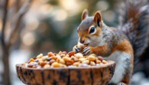 Mangeoire pour écureuil : 5 aliments essentiels pour régaler ce petit roi du jardin cet hiver