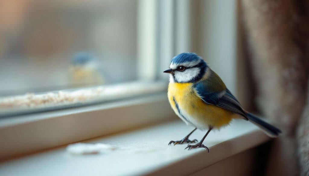 Quand une mésange frappe à la fenêtre, ce comportement révèle une urgence qu’il ne faut pas ignorer