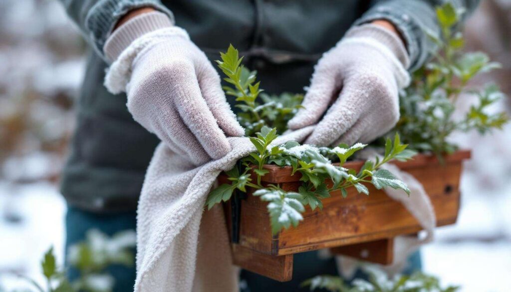 De plus en plus de jardiniers utilisent une pince à linge pour protéger leurs plantes du gel, et ça marche