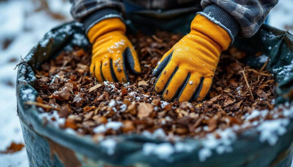 Ce seul cas où toucher à votre compost en hiver devient indispensable