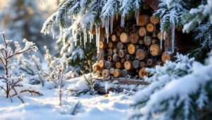 En hiver, cet emplacement bien précis est le seul à protéger votre hôtel à insectes du gel