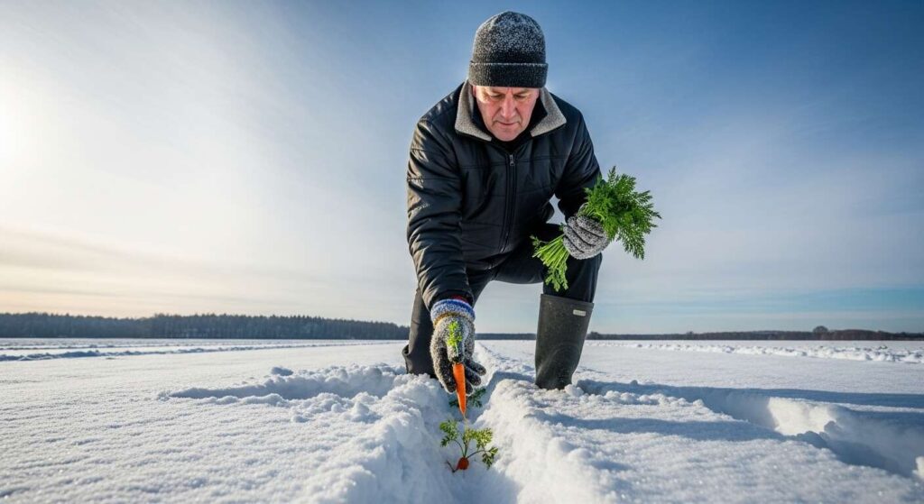 Ils sèment des carottes en plein mois de décembre… et ce n’est pas un hasard
