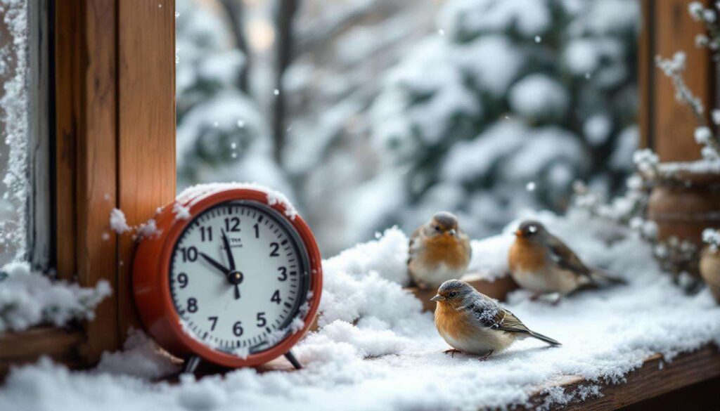 Il suffit parfois d’un minuteur de cuisine pour éviter le pire aux oiseaux quand il gèle