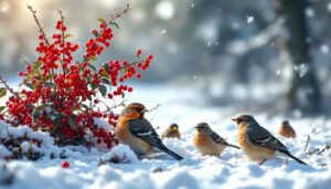 Ni graines ni mangeoires : cette plante d’hiver fait revenir les oiseaux