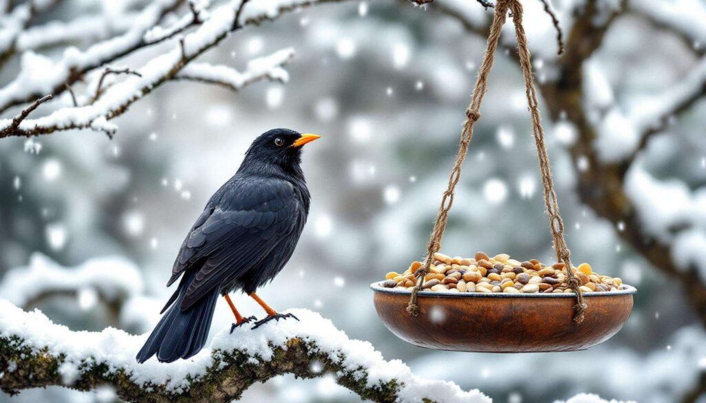 Comment bien nourrir les merles en hiver : pourquoi tournent-ils le dos aux mangeoires ?