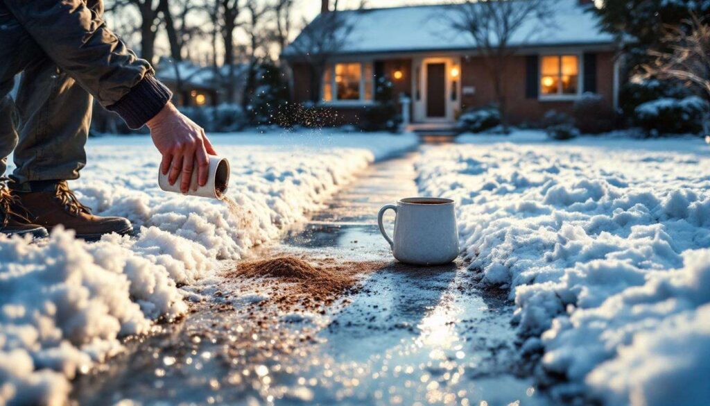Verglas : ne mettez plus de sel devant la maison, ce déchet du petit-déjeuner protège mieux votre jardin