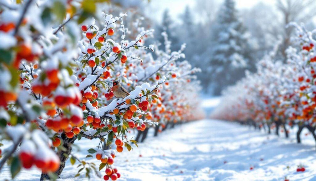 « Depuis que j’ai planté ça, mon jardin est vivant même sous la neige » : le secret des vergers qui attirent les oiseaux