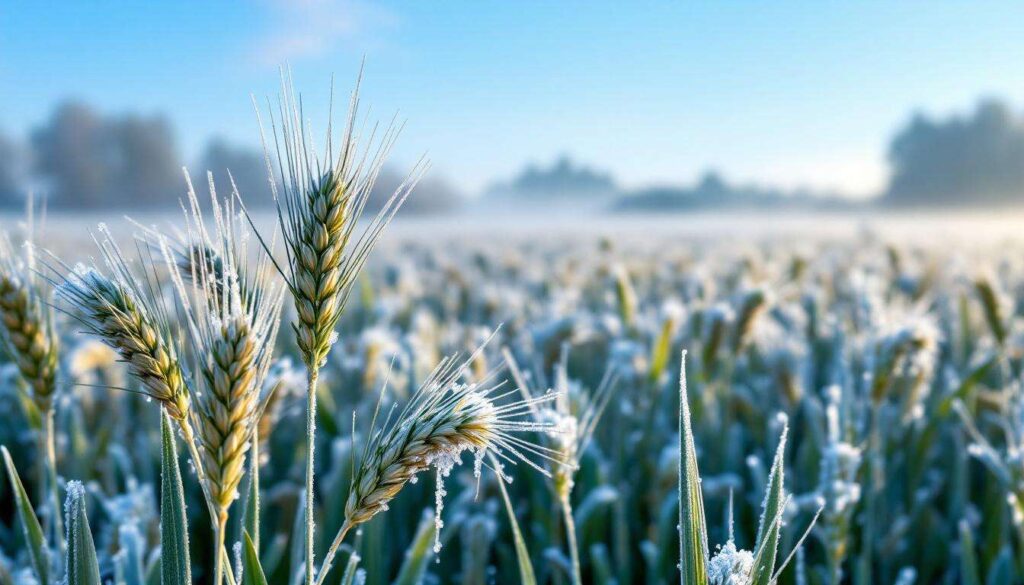 Face au gel, l'orge de printemps semée à l’automne est l'espèce la plus à risque