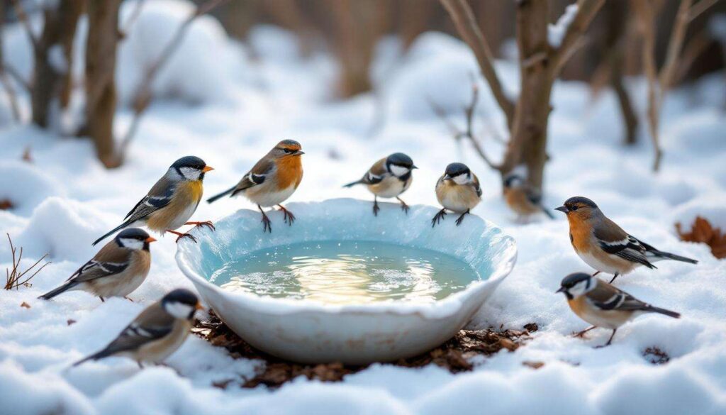 Les ornithologues l’assurent : un saladier brisé attire mieux les oiseaux qu’un abreuvoir classique en hiver