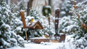 Ne jetez plus ces vieux outils de jardin : ils peuvent devenir le coin préféré des oiseaux de votre jardin cet hiver