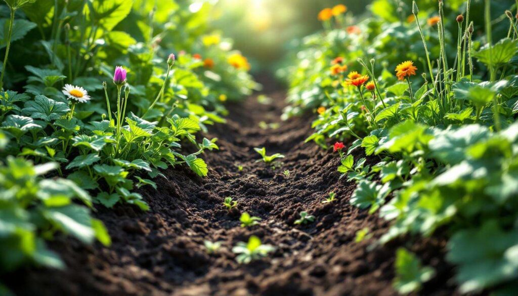 « J’ai laissé pousser certaines mauvaises herbes un peu de temps » et le sol a cessé de s’éroder