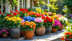 Vous avez de grands pots et ne savez pas quoi planter ? Voici des fleurs spectaculaires qui résistent toute l’année